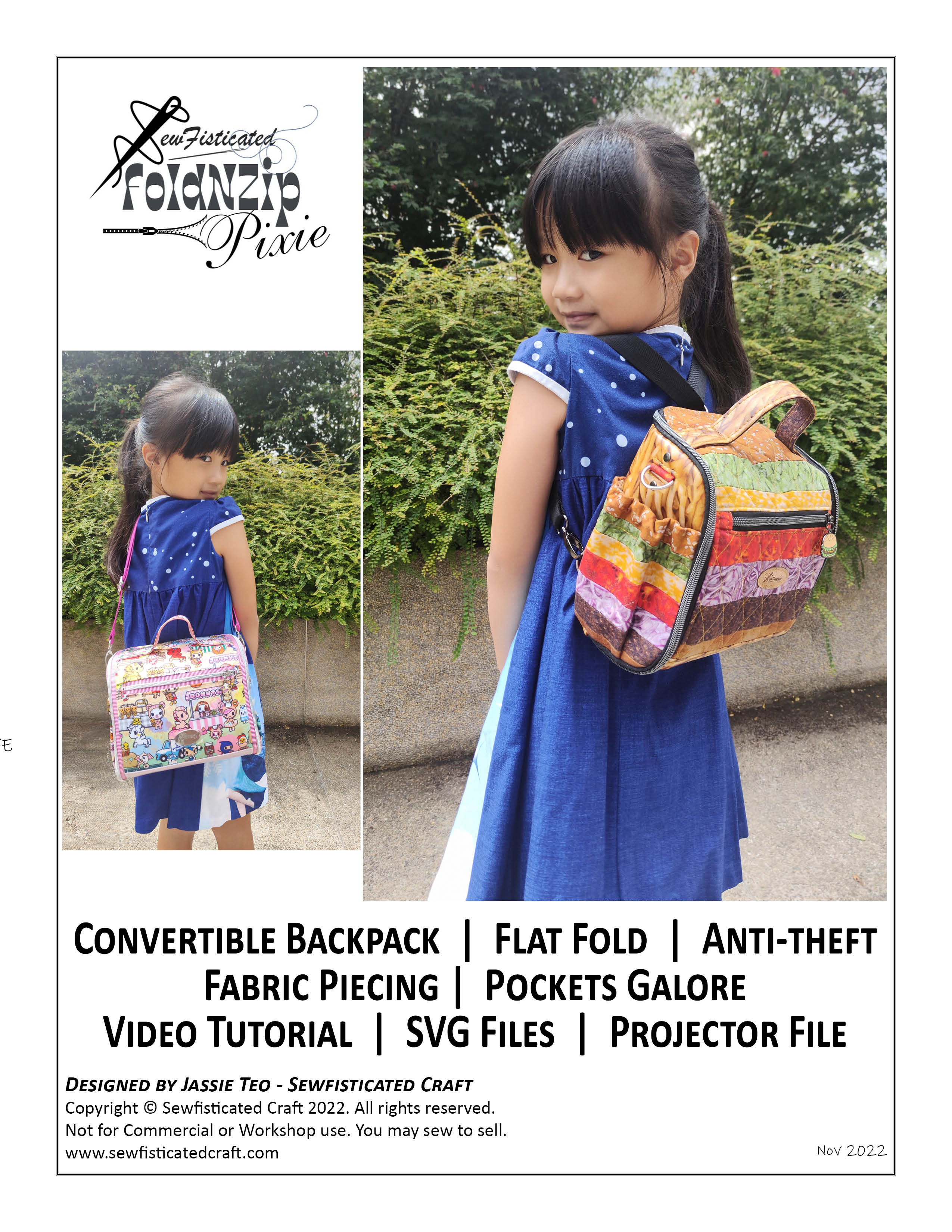 convertible backpack sewing pattern