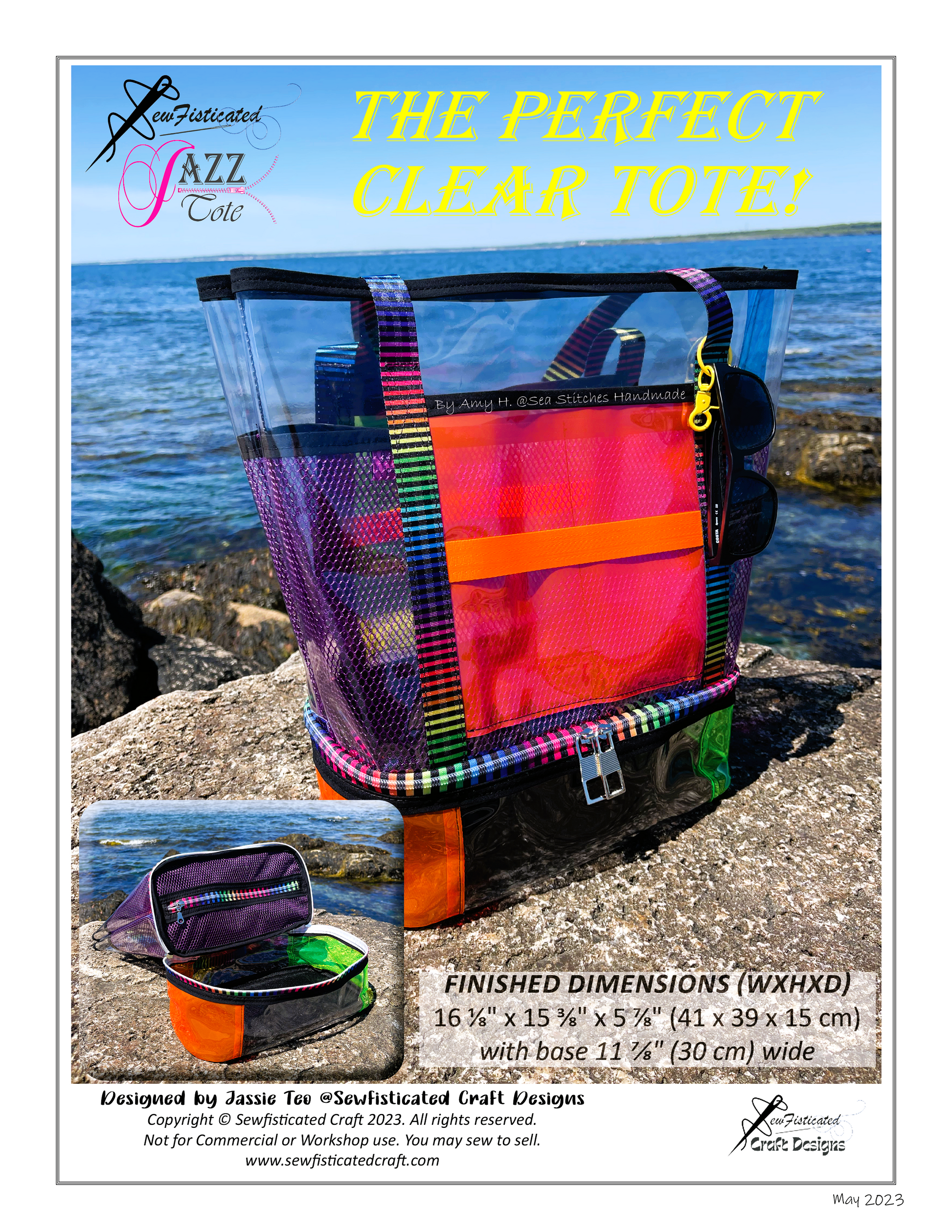 Promotional TPU/PVC Clear Tote Beach Bag for Ladies Reusable