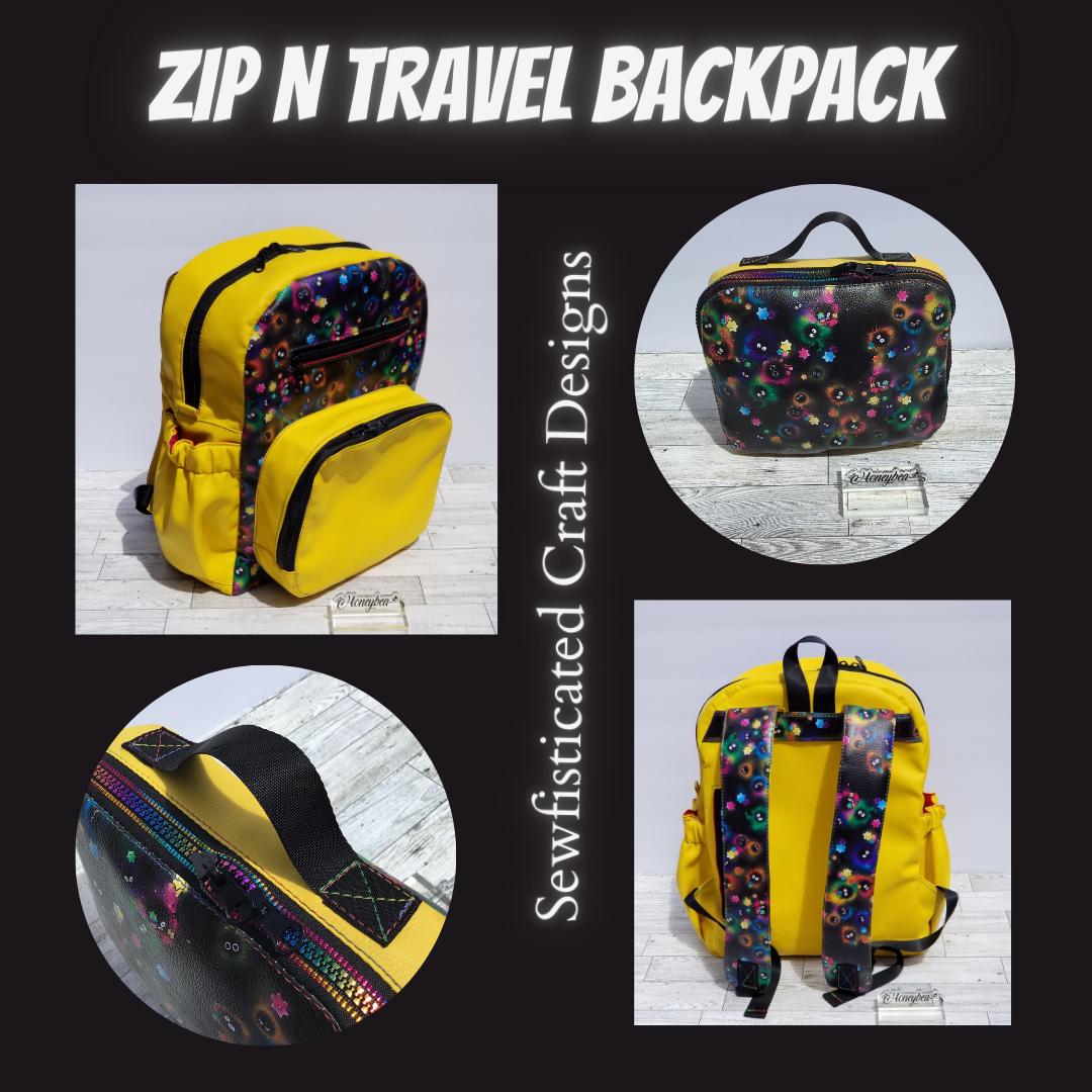 ZipN Travel Backpack May 2023 Sewfisticated Craft Designs