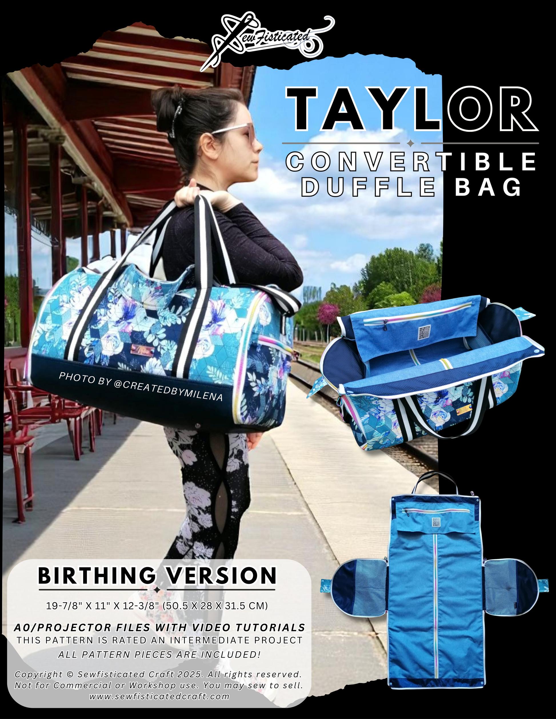 Taylor Convertible Duffle Bag (May 2025) – Sewfisticated Designs Taylor Convertible Duffle Bag (May 2025) – Sewfisticated Designs