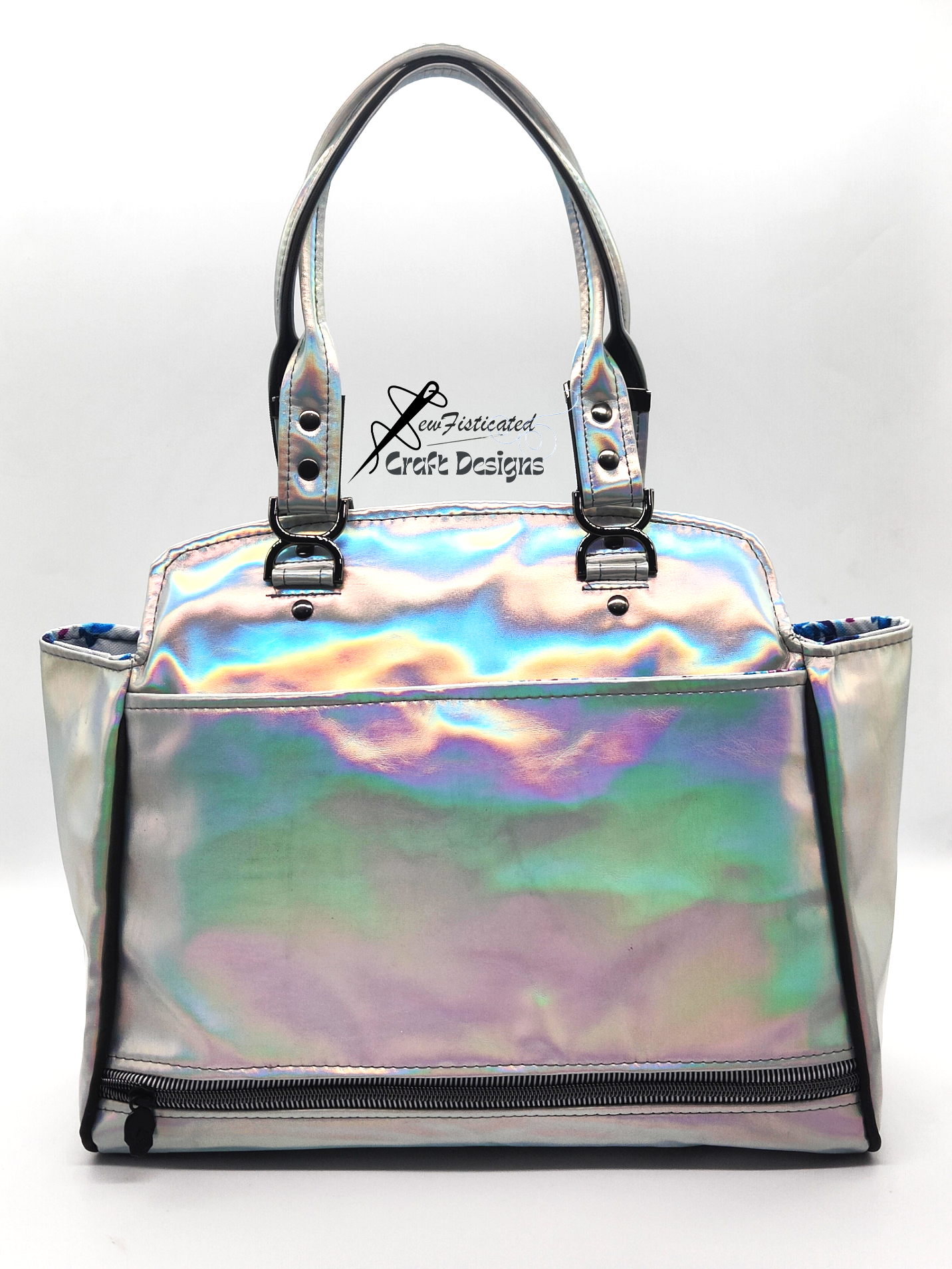 The Sewfisticated HexaTote - Metallic Silver Holographic